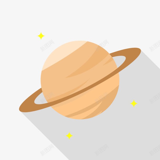 太阳系土星png免抠素材_88icon https://88icon.com 八大行星 土星 黄色