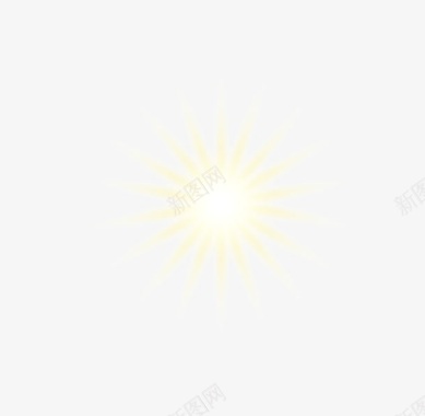 黄色朦胧背景黄色闪光太阳电灯图标图标
