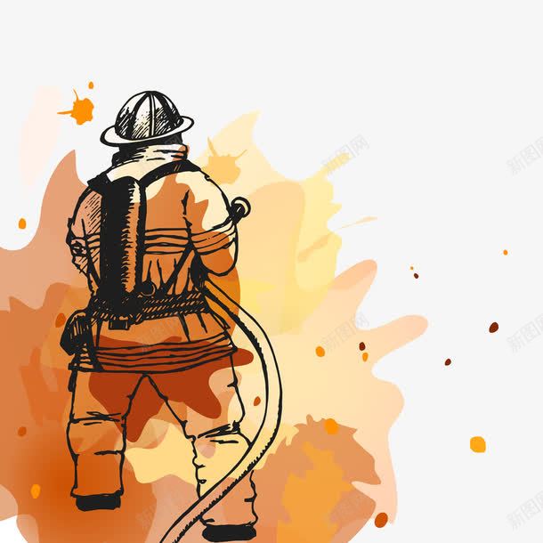 消防员灭火png免抠素材_88icon https://88icon.com 卡通消防员救援 水灭火消防队员水带灭火器卡通人物 消防员漫画
