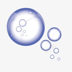 透明水泡泡蓝色立体气泡水泡高清图片