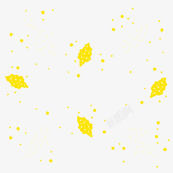 小米粒卡通黄色小米粒矢量图高清图片