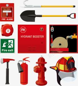 消防铁锹消防高清图片