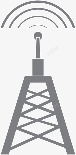 电信基站灰色扁平wifi信号高清图片