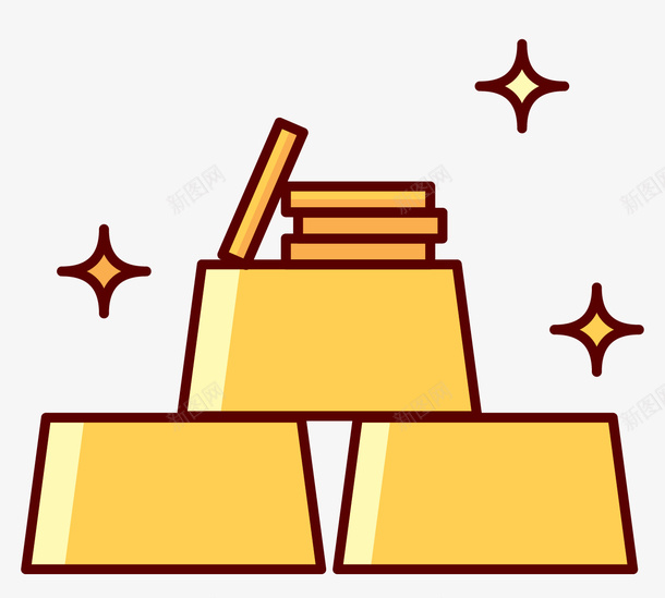 金矿矢量卡通风格