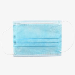 防霾素材蓝色透气立体防霾一次性口罩高清图片