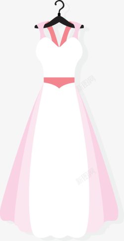 长裙飘飘白色婚纱长裙高清图片
