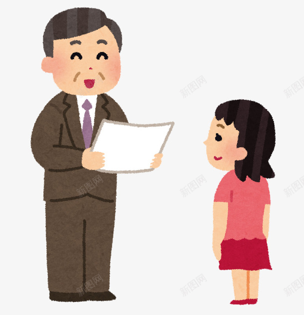 微笑的老师和学生png免抠素材_88icon https://88icon.com 卡通手绘 图案 女孩 女生 学生 孩子 教师 水彩 老师