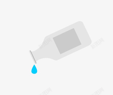 用矿泉水洗脸的倒水水瓶图标图标