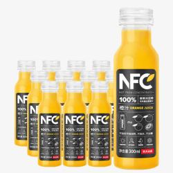 农夫山泉nfc橙汁大小瓶组合素材