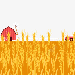 创意农场创意农场丰收麦田矢量图高清图片