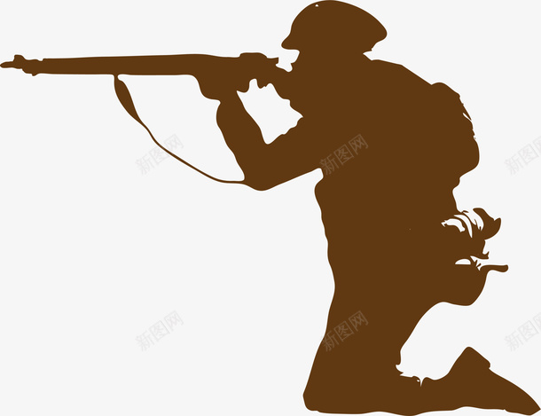 咖啡色射击士兵png免抠素材_88icon https://88icon.com 免抠PNG 军人 军人节 咖啡色 士兵 射击 美国