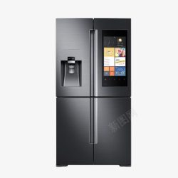 多门黑色智能无线控制电冰箱高清图片