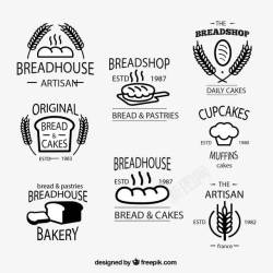 面粉包装设计面包房标签高清图片