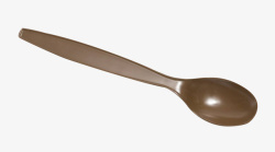 深棕色咖啡咖啡色塑料勺子高清图片