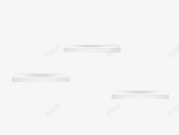 白色展台png免抠素材_88icon https://88icon.com 层板 展柜 展示 形象 搭建 明快 材质 白色 白色展台 简洁 设计 隔板