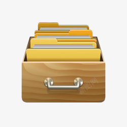 文档储存黄色文件夹抽屉高清图片