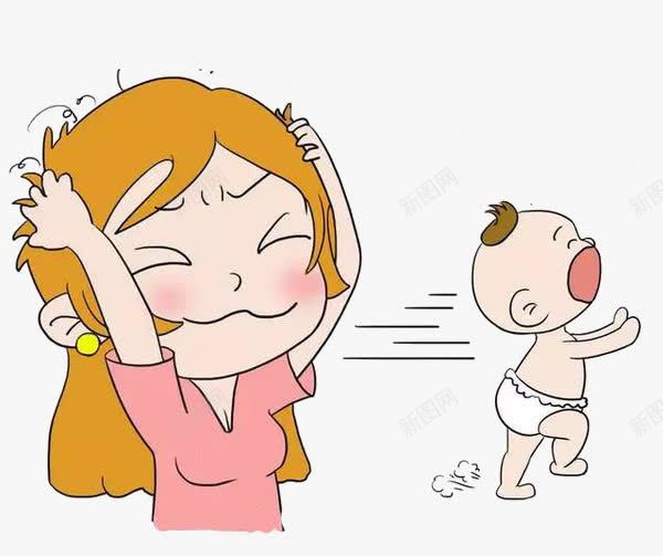 照顾婴儿png免抠素材_88icon https://88icon.com 卡通 开心的孩子 心情烦躁 手绘 烦躁 照顾 父母 看护
