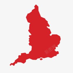 英国地图剪影素材