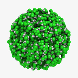 绿色圆形二氯甲烷分子形状素材