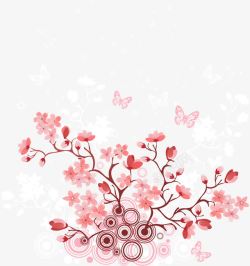 浪漫的樱花树素材