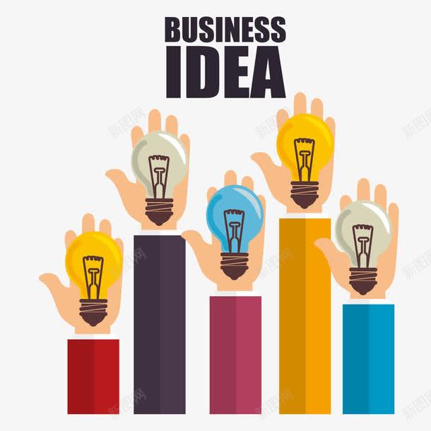 灯泡创意广告片矢量图ai免抠素材_88icon https://88icon.com 创意想法 创意海报设计 创新思维 卡通 手掌 灯泡 灵感 电灯泡 矢量图 解决方法的图标