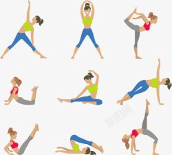 瑜伽教程练瑜伽的女性动作瑜伽高清图片