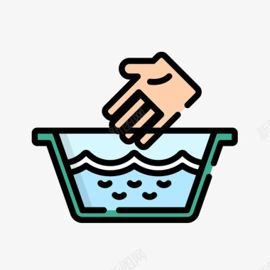 敬老院宣传洗手图标图标