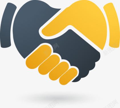 外国商务合作两人合作握手图标图标