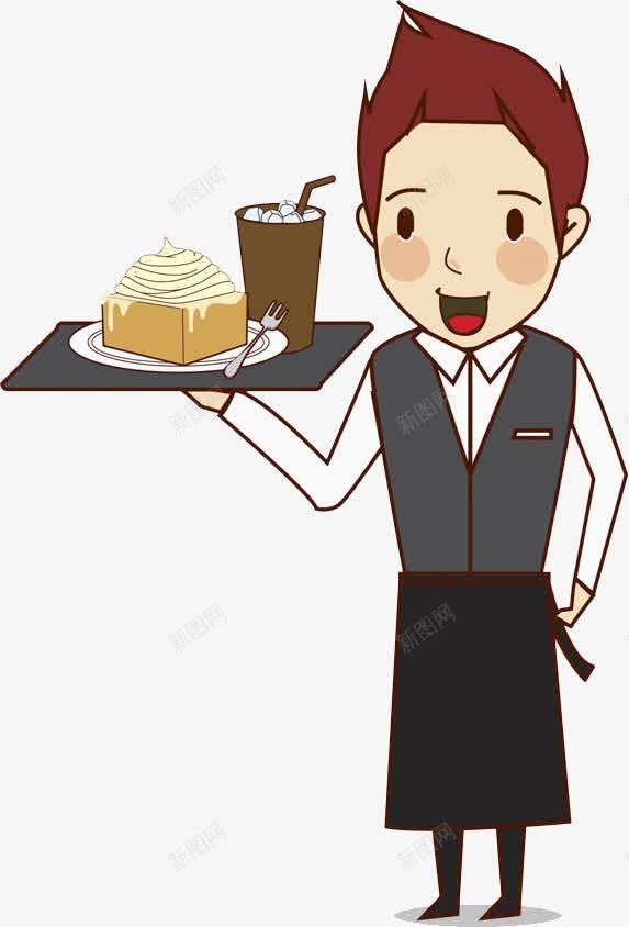 手绘服务员png免抠素材_88icon https://88icon.com 卡通 张嘴 微笑 手绘 服务员 水彩 男士 男生 食物 饮品