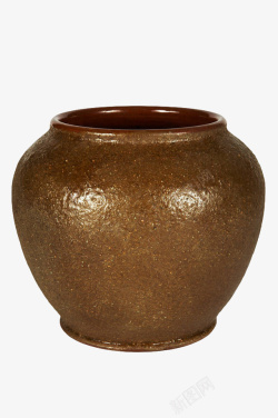 烧制品棕色粘土陶瓷罐子高清图片