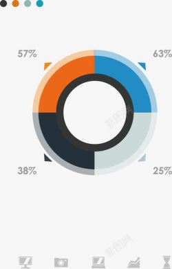 创意圆环分段统计目录图素材