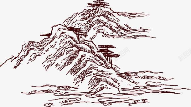 水墨画黑色山峦png免抠素材_88icon https://88icon.com 山峦 水墨画 黑色