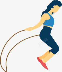 跳绳的人运动健身跳绳的人矢量图高清图片