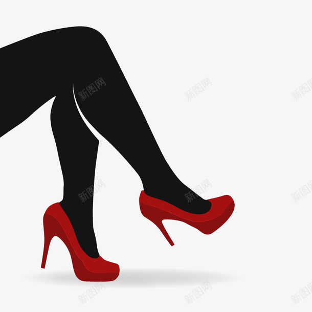 性感大腿矢量图ai免抠素材_88icon https://88icon.com 高清 高跟鞋 矢量图