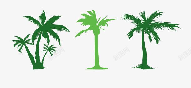 绿色简洁椰树png免抠素材_88icon https://88icon.com 植物 椰子 椰树 海南三亚 绿色树木