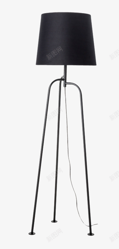 黑色个性灯具实物png免抠素材_88icon https://88icon.com 个性 产品实物 创意 北欧 台灯 灯具 现代 立式 黑色