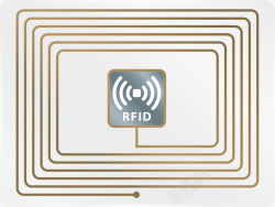 rfid技术金属芯片卡通风格高清图片