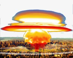 燃烧的炸弹核爆蘑菇云摄影高清图片