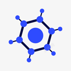 基因工程蓝色扁平化基因工程元素图标高清图片
