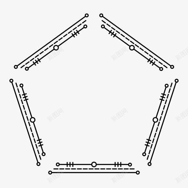 线型边框五边形png免抠素材_88icon https://88icon.com 五边形 图形 底纹边框 抽象 框架 现代花纹 简约 线性花纹 设计 边框 黑线