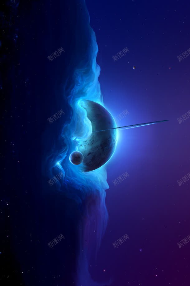 夜空下的蓝色星球海报背景png免抠素材_88icon https://88icon.com 夜空 星球 海报 背景 蓝色