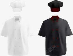黑白色厨师服装素材