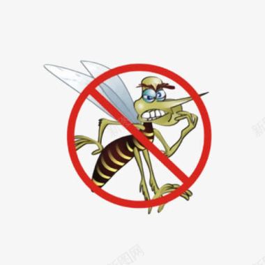 疾病预防卡通禁止蚊子疾病预防控制宣传图图标图标