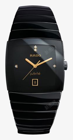 雷达镶钻腕表手表黑色男表素材