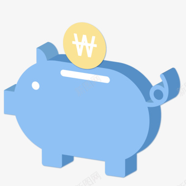 猪钱罐一个手绘的存钱图标矢量图图标