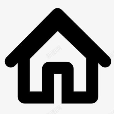 黑色房子home标志图标图标