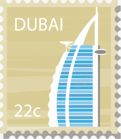 迪拜著名建筑矢量图素材