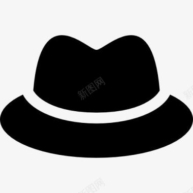 女式帽子礼帽黑礼帽帽子图标图标