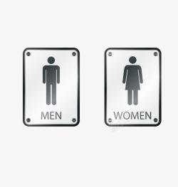 洗手间标牌男女厕所高清图片