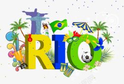 RIO里约奥运会装饰元素素材